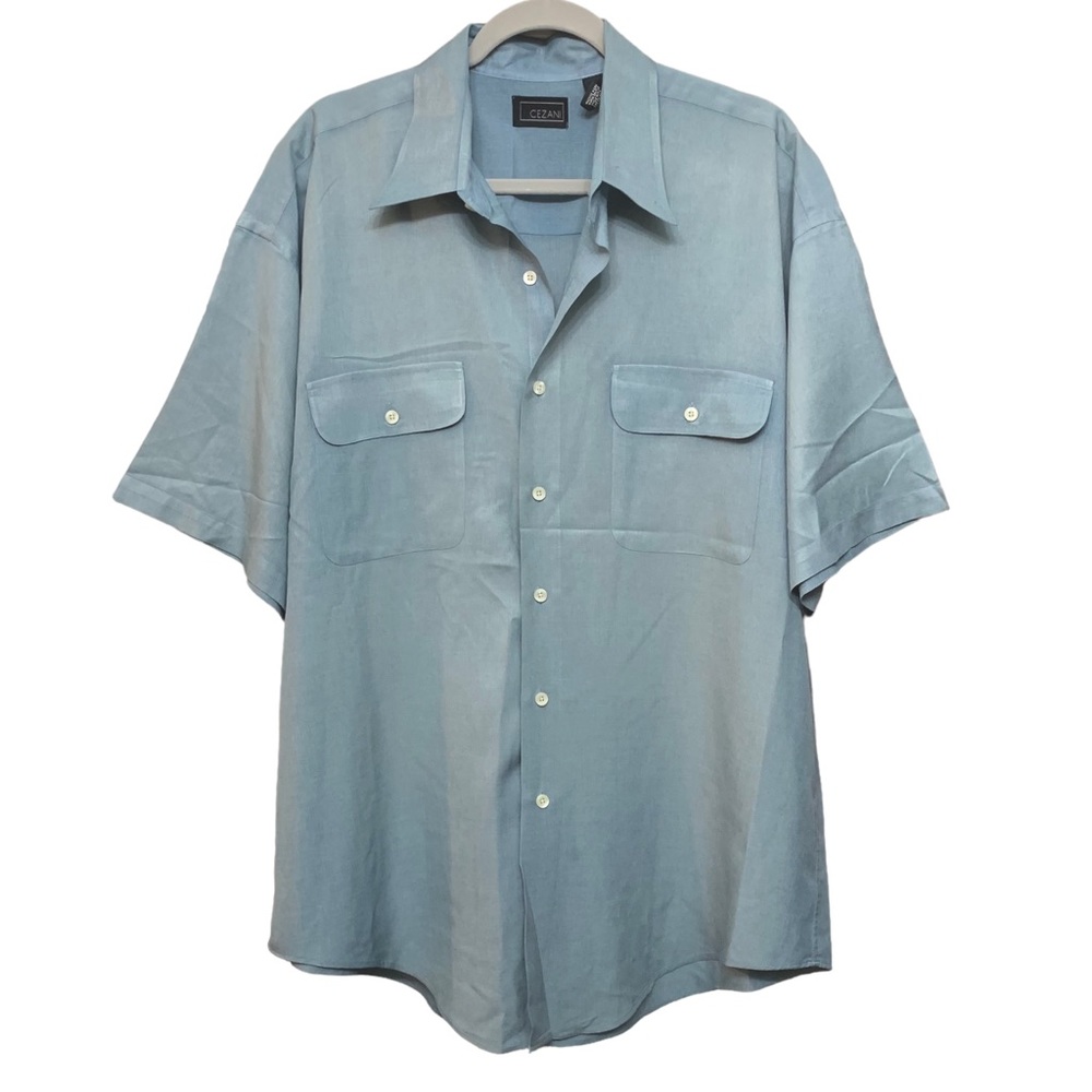 Cezani mens short sleeve button down Size XL